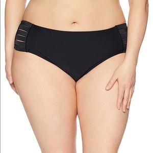 NWT Skye Kira Bikini Bottom Black Multi Strap Detail 0X Tummy Control